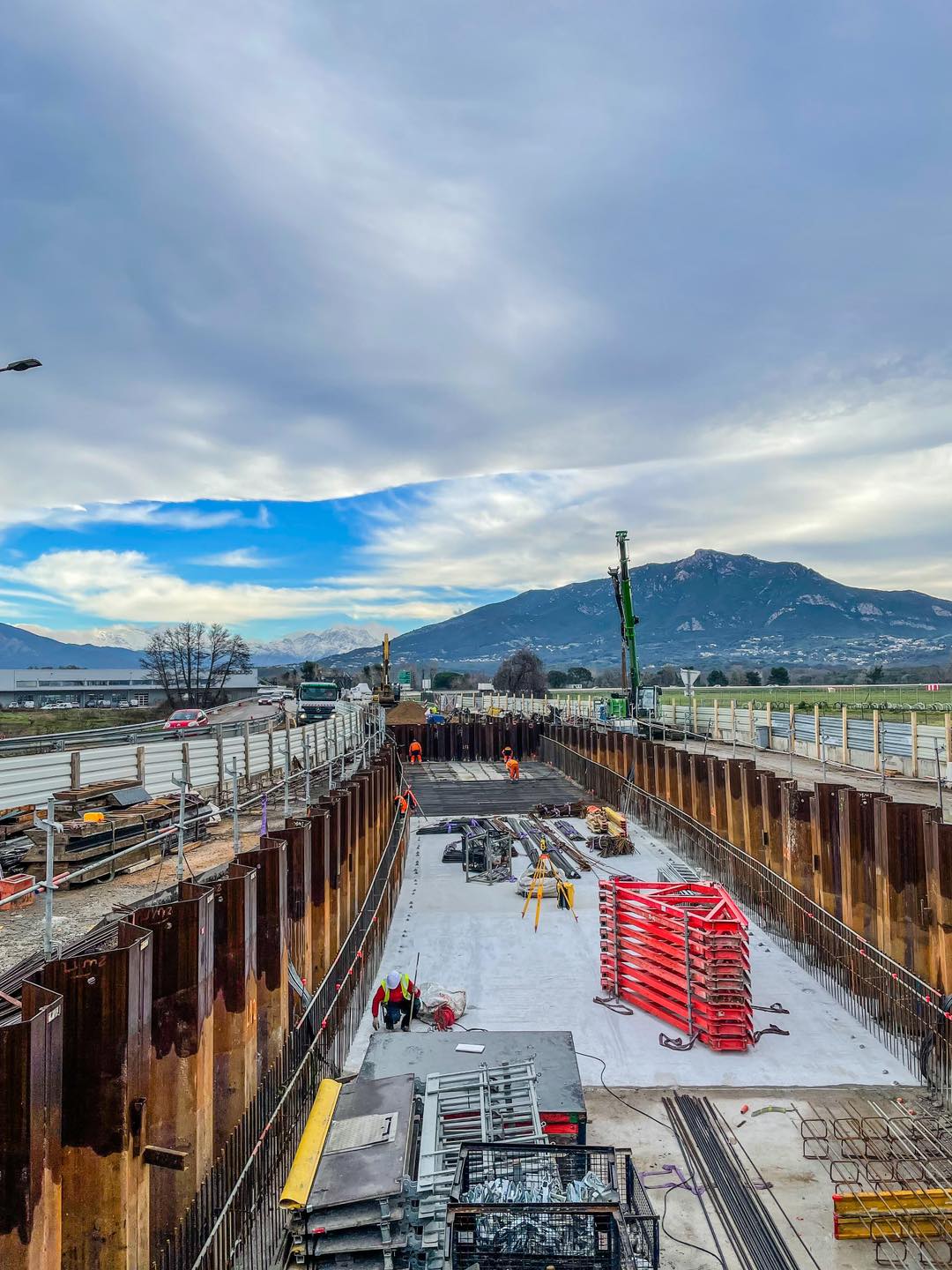 Chantier de dénivellation du giratoire de la Gravona – Point d’étape